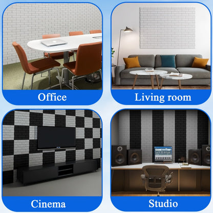 Acoustic Wall Panel, 48pcs, Self-Adhesive for Reducing Room Reflections In Recording detail image - detail view 10