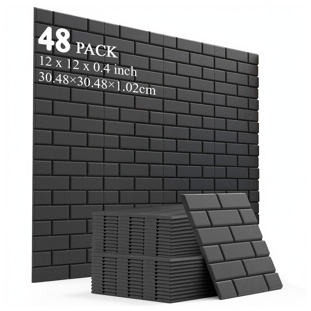Acoustic Wall Panel, 48pcs, Self-Adhesive for Reducing Room Reflections In Recording detail image - detail view 13
