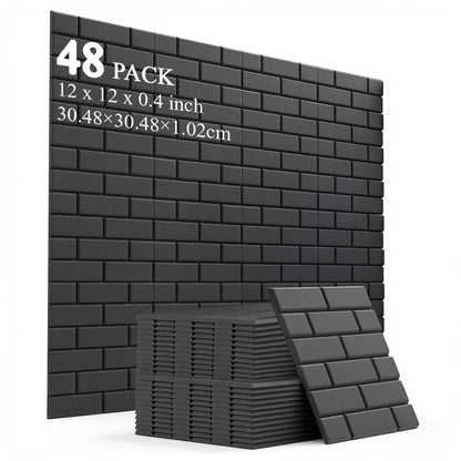Acoustic Wall Panel, 48pcs, Self-Adhesive for Reducing Room Reflections In Recording detail image - detail view 13