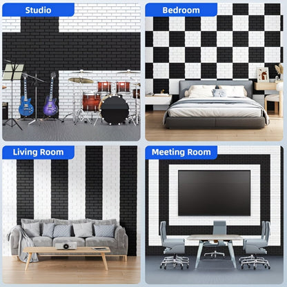 Acoustic Wall Panel, 48pcs, Self-Adhesive for Reducing Room Reflections In Recording detail image - detail view 16