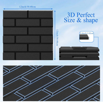 Acoustic Wall Panel, 48pcs, Self-Adhesive for Reducing Room Reflections In Recording detail image