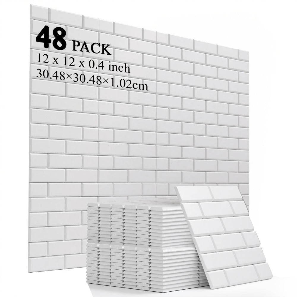 Acoustic Wall Panel, 48pcs, Self-Adhesive for Reducing Room Reflections In Recording detail image - detail view 5