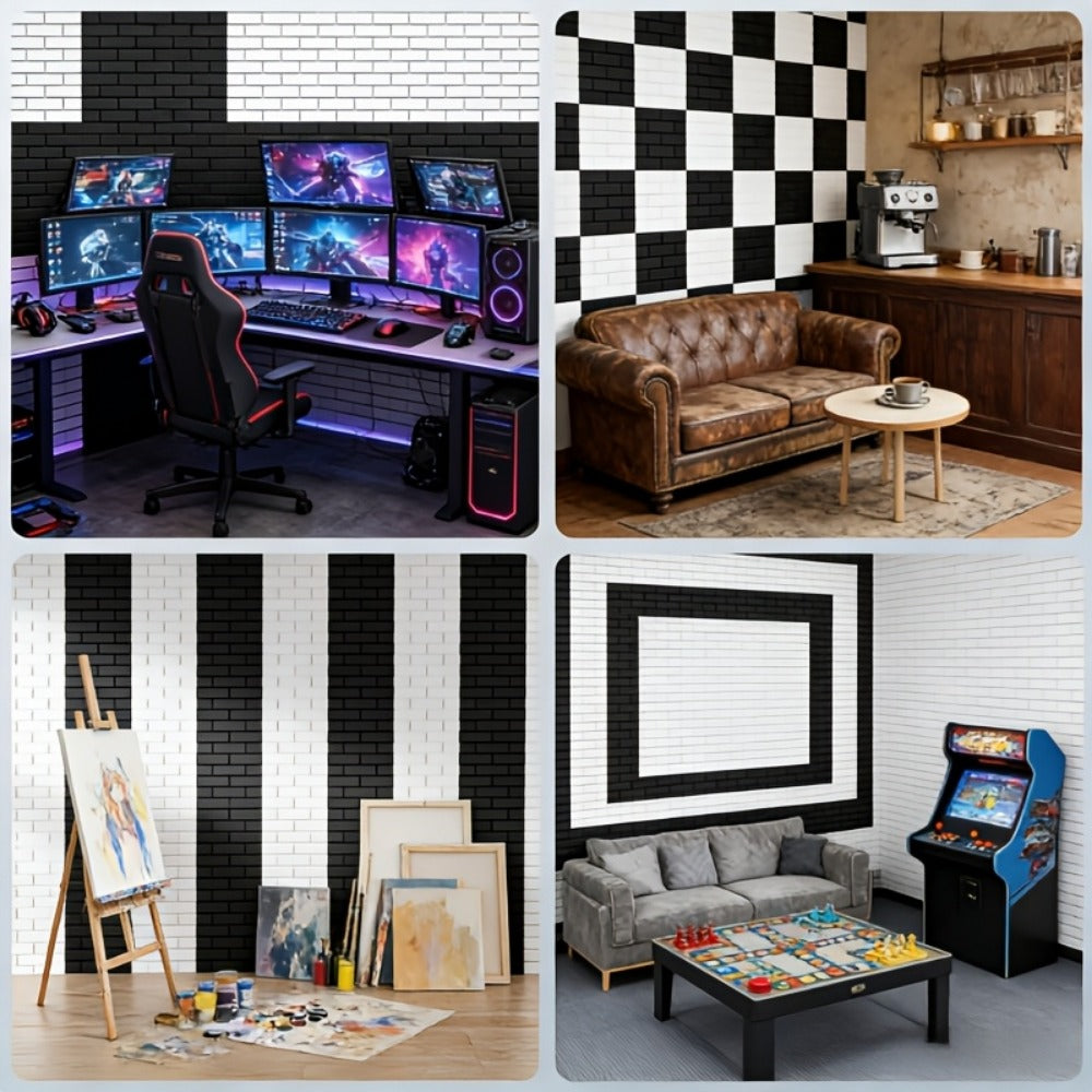 Acoustic Wall Panel, 48pcs, Self-Adhesive for Reducing Room Reflections In Recording detail image - detail view 6