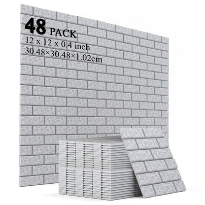 Acoustic Wall Panel, 48pcs, Self-Adhesive for Reducing Room Reflections In Recording detail image - detail view 9