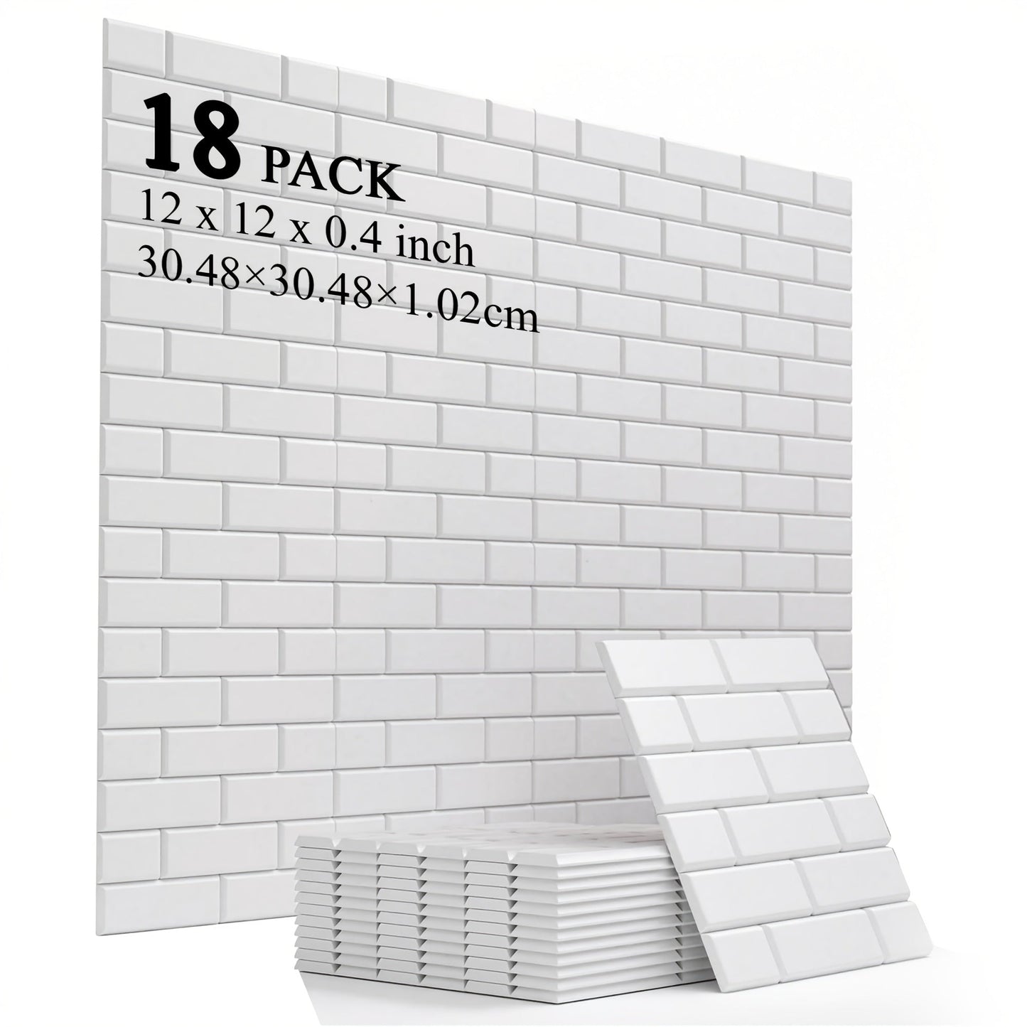 Acoustic Wall Panel shown in the Wall Tile Soundproof Panel 30L1H White 18 option