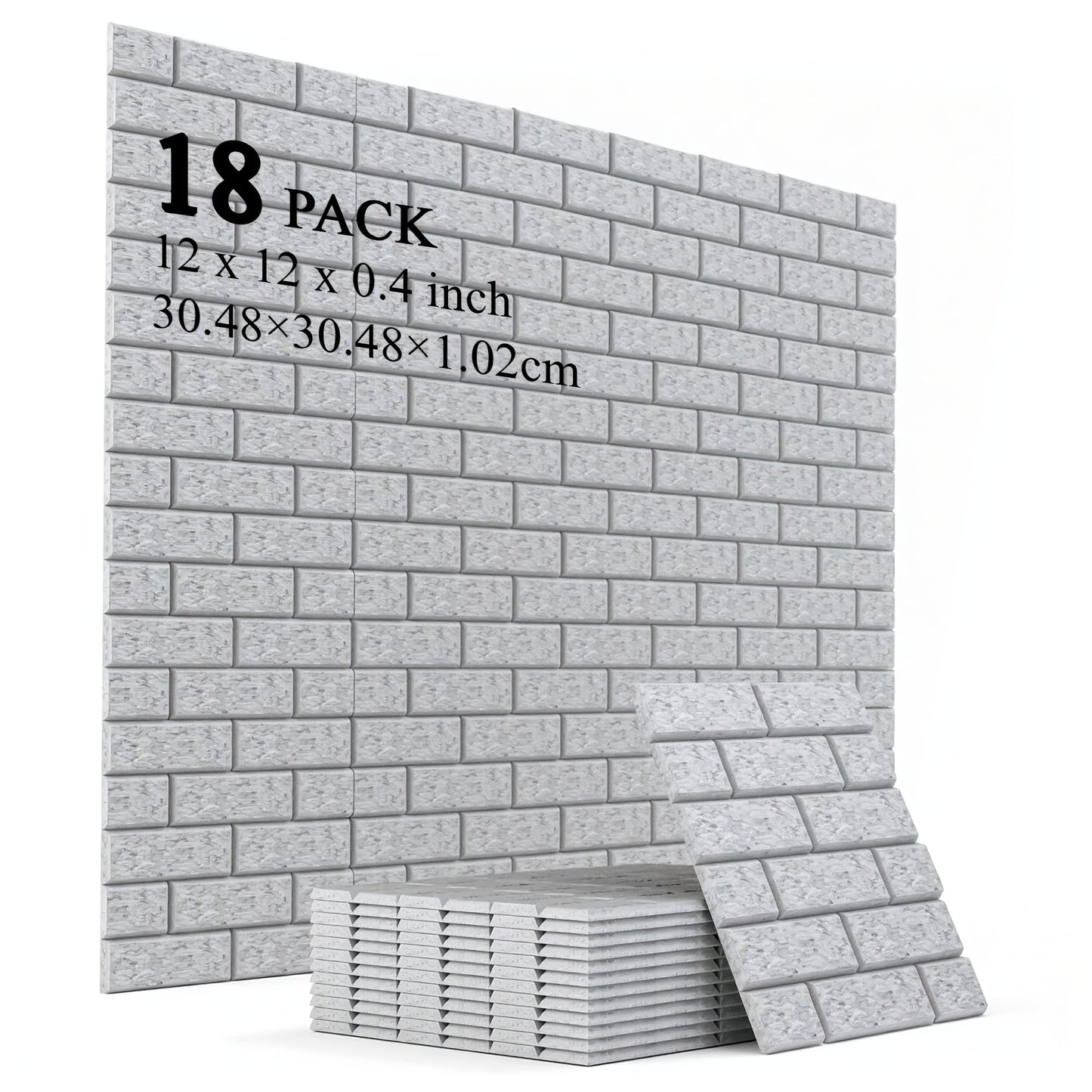 Acoustic Wall Panel shown in the Wall Tile Soundproof Panel 30L1H Light Gray option