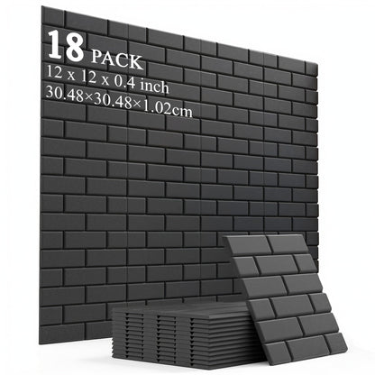 Acoustic Wall Panel shown in the Wall Tile Soundproof Panel 30L1H Black 18 option