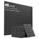 Wall Tile Soundproof Panel 30L1H Black 48