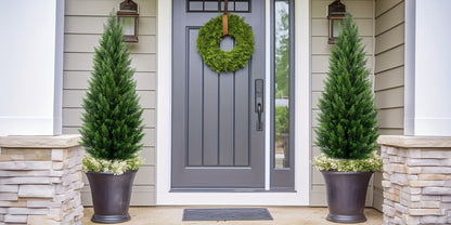 Artificial Cedar Topiary Trees in 2 or 3 Foot Heights with One- or Two-Piece Pack Checkouts