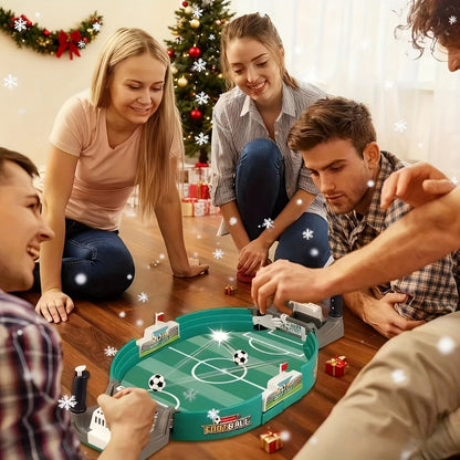 Compact Tabletop Football Flick Game with Twin Scoreboards and 6- or 10-Ball Checkout Options