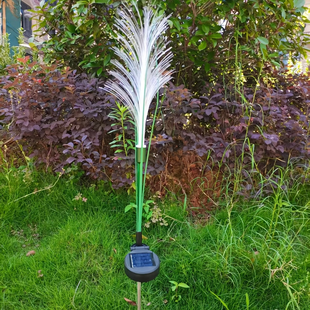 Solar Garden Lights Golden Grass Stakes, IP54 with 1- or 2-Piece Options and Separate Panels