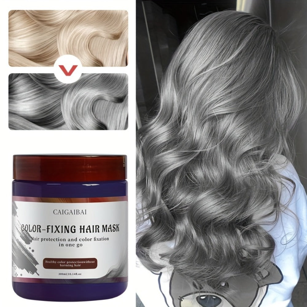 CACAGIBA 300ml Color-Depositing Hair Mask in Screw-Top Jar with Red, Purple or Gray Options