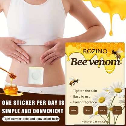 Bee Venom Navel Patches 30pcs – Natural Botanical Belly Button Patches for Body Wellness, Detox & Self Care, Long-Lasting Adhesion, Fresh Scent, Gentle for All Skin Types