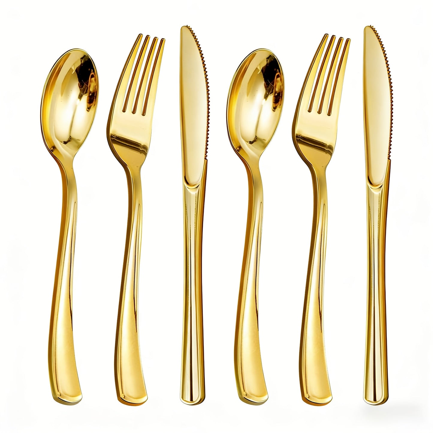 Disposable Plastic Cutlery Set 60pcs Gold & Silver | Party Silverware with 20 Forks 20 Spoons 20 Knives BPA-Free Food Grade for Wedding Birthday Holiday Dinner Elegant Metallic Finish