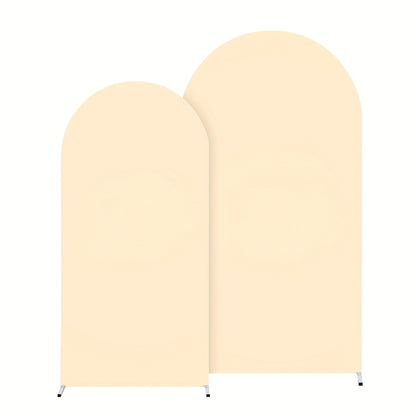 Two-Piece Fitted Arch Photography Backdrop Cover Set for 6-Foot and 6.6-Foot Compatible Frames