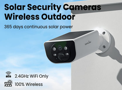 Wansview 2K Solar Outdoor Security Camera with 5000mAh Battery, WiFi and Optional SD or Cloud Storage