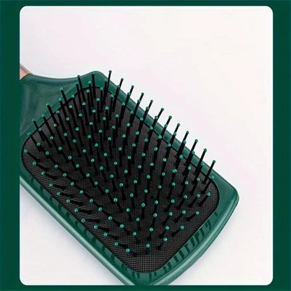 Hair Accessories Five-Piece Green Brush and Comb Set with Cushion Brush, Pick and Styling Tools
