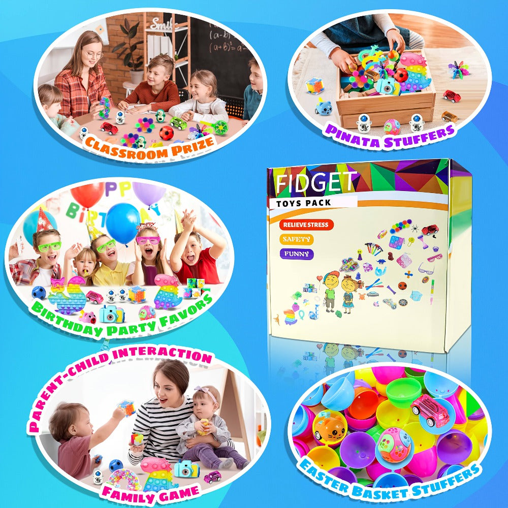 Bulk Assorted Mini Fidget Toy Party Pack for Events with 1000-Piece or 1200-Piece Checkout Options