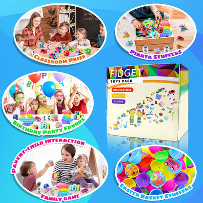 Bulk Assorted Mini Fidget Toy Party Pack for Events with 1000-Piece or 1200-Piece Checkout Options