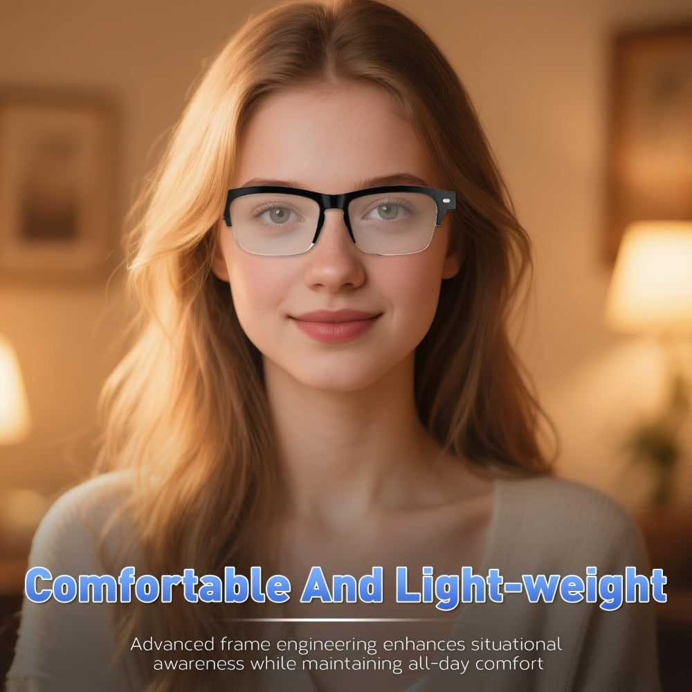 Photochromic Smart Audio Glasses – Auto-Tinting Sunglasses with Built-in Speaker & Mic, HD Voice Calls, Hi-Fi Music, Anti-Blue Light – for Sports, Driving & Daily Wear