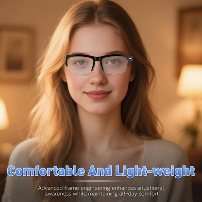 Photochromic Smart Audio Glasses – Auto-Tinting Sunglasses with Built-in Speaker & Mic, HD Voice Calls, Hi-Fi Music, Anti-Blue Light – for Sports, Driving & Daily Wear