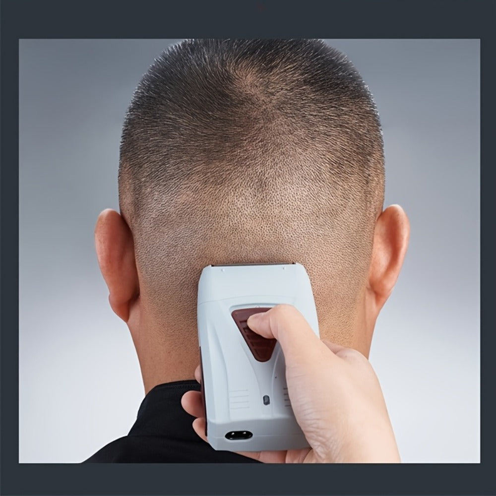 Electric Shaver Dual-Head Razor with Stainless Steel Blades, USB Charging and 60+ Minute Wet/Dry Runtime