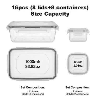 Food Storage Containers 16-, 28- or 48-Piece Pantry Set with Snap-On Lids, Labels and Markers