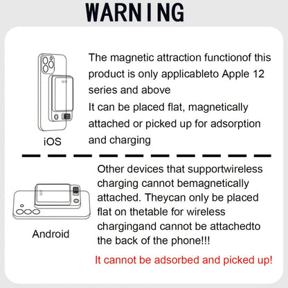 10000mAh Compact Magnetic Power Bank with 22.5W Wired Marking, Percentage Display and Four Colors