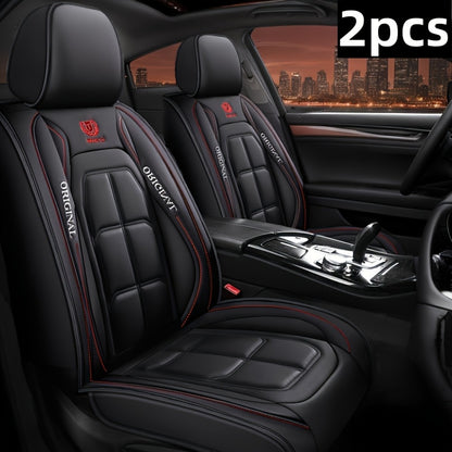 Car Seat Covers Sporty Faux Leather Full-Coverage Front Seat Design in Green or Blue Options