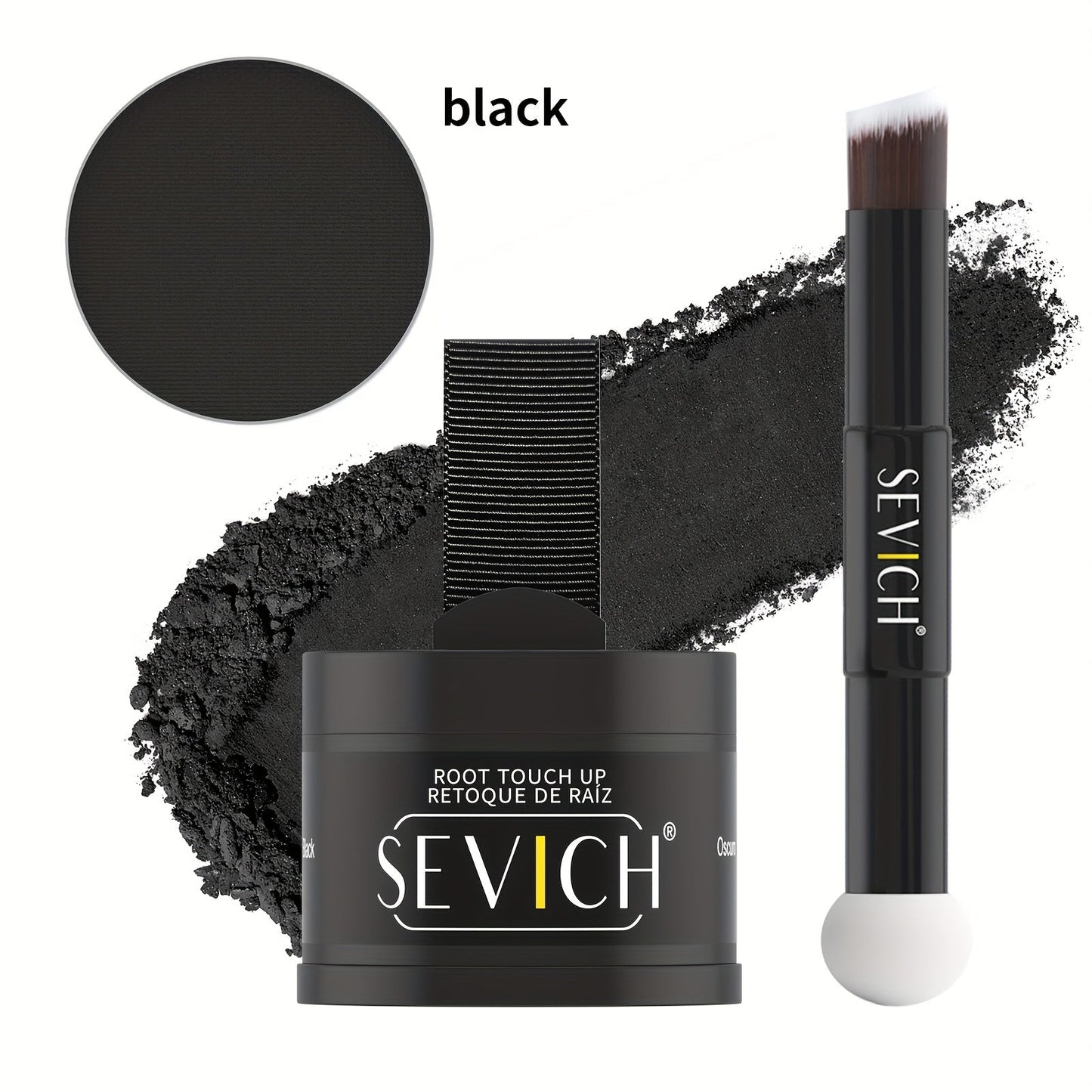 4 g plus 4 g Hair Root Touch-Up Powder Kit with Refill, Brush and Eight Checkout Options for Daily Use