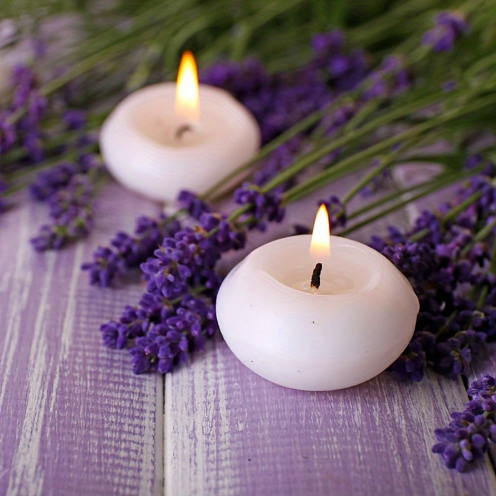 Floating Candles White Set of 42 – 1.5 Inch Small Pool Candles, 4-8 Hour Burn, Wedding Centerpiece, Pool Party, Christmas, Halloween, Easter & Thanksgiving Ambience Decoration