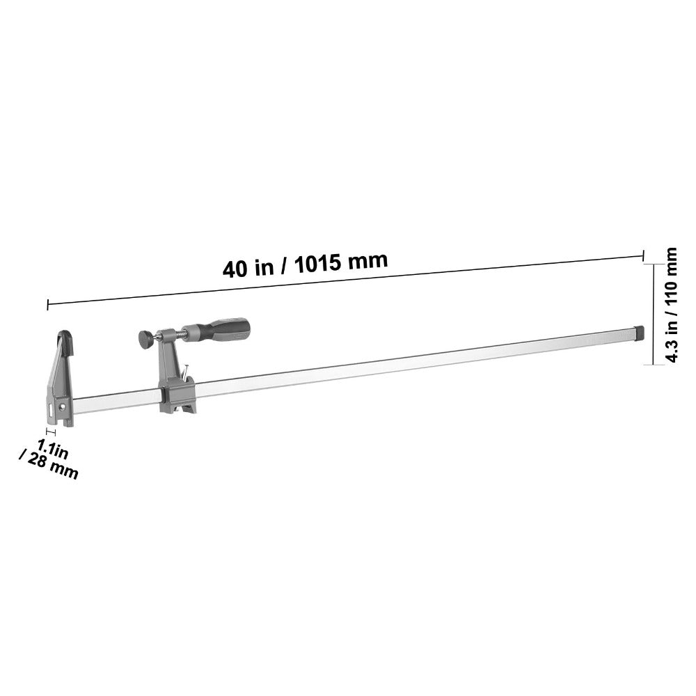 Thirty-Six-Inch Woodworking Bar Clamps, Two-Pack with Quick-Change F-Clamp and Spreader Design