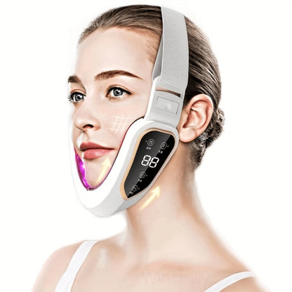V-Face Slimming Massager 6-Speed USB Rechargeable Electric Jawline Chin Sculpting Device - Facial Lifting Contouring Anti-Aging Skin Tightening Beauty Tool for Women - Portable Skincare Gift