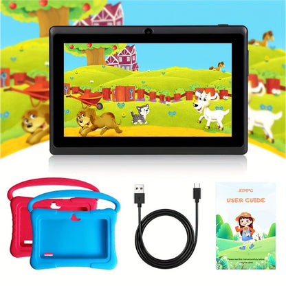 Kids Tablet 7 Inch Android 14 with Parental Control – Eye Protection Screen, GMS Certified, 2GB RAM, 32GB ROM, Silicone Case, Educational Apps, 2.4G WiFi, Perfect Birthday & Holiday Gift for Children