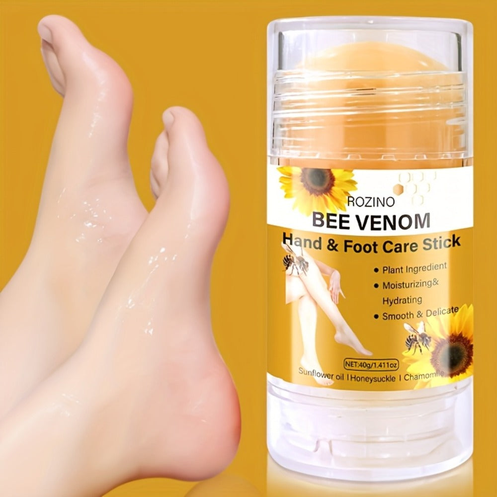 Skincare Set with ROZINO Label, 5 Bee Venom and Vitamin C Items for Lip Face Neck Hand and Foot Care
