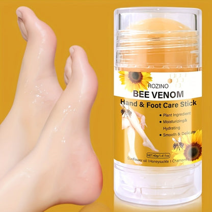 Skincare Set with ROZINO Label, 5 Bee Venom and Vitamin C Items for Lip Face Neck Hand and Foot Care