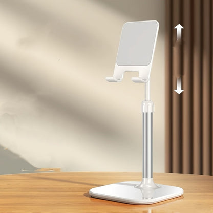 Long-Arm Tablet Stand with Desk Clamp, Two 35 cm Articulating Sections and Rotating 4–13 Inch Device Holder