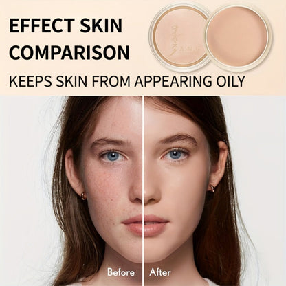 Oil Control Setting Powder Kit with Concealer Puff & Brush — Wet & Dry Dual Formula, Water-Resistant extended-wear Matte Finish Face