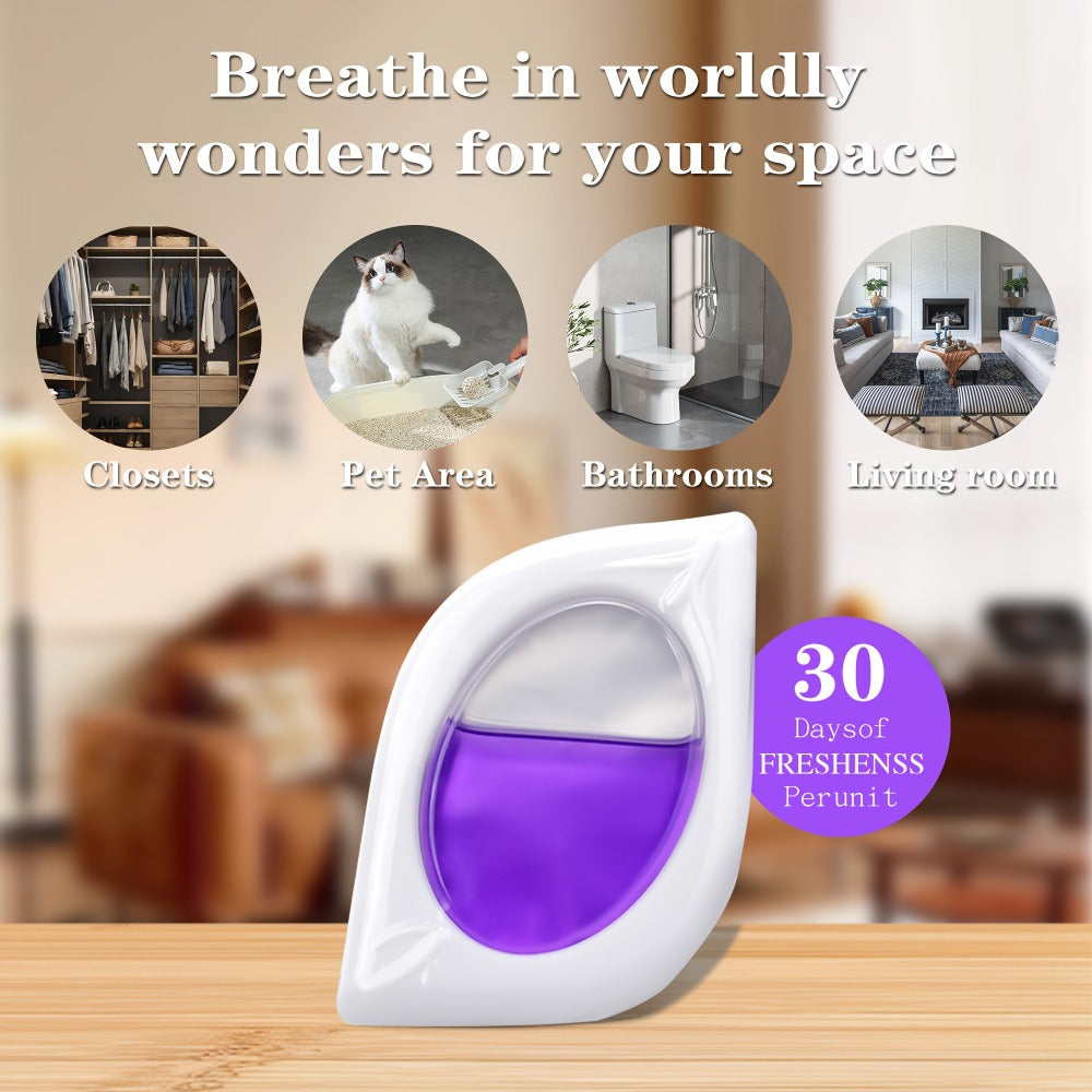 Compact Air Freshener Cups in Six Scents, Available in 2, 6 or 12 Packs for Closets, Bathrooms and Small Spaces