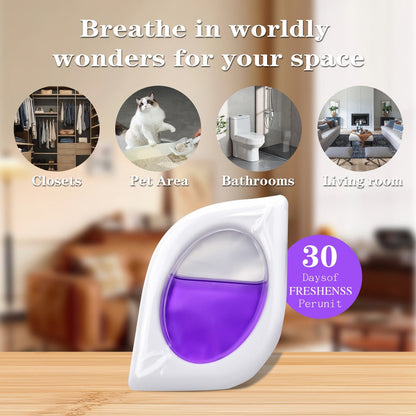 Compact Air Freshener Cups in Six Scents, Available in 2, 6 or 12 Packs for Closets, Bathrooms and Small Spaces