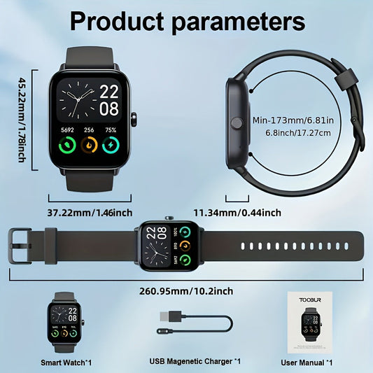 Smart Watch 1.95-Inch Touch Display with Voice Assistant, Wireless Calling and 100+ Custom Faces