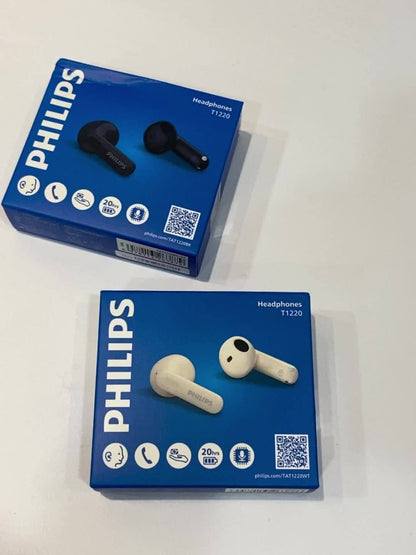 Wireless Earbuds Philips TAT1220 Bluetooth 6.0 with ANC, 360° Sound, Touch and Type-C in Two Colors