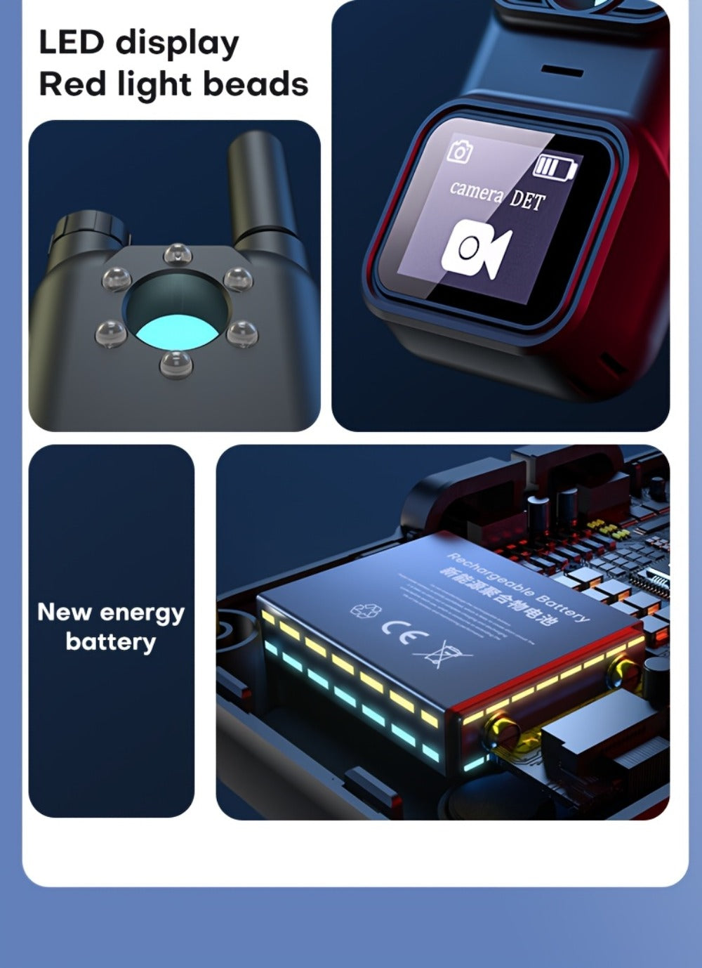 Hidden Camera Detector with OLED Screen, Multi-Function Bug Detector RF Signal Scanner for an Everyday Personal Care Routine