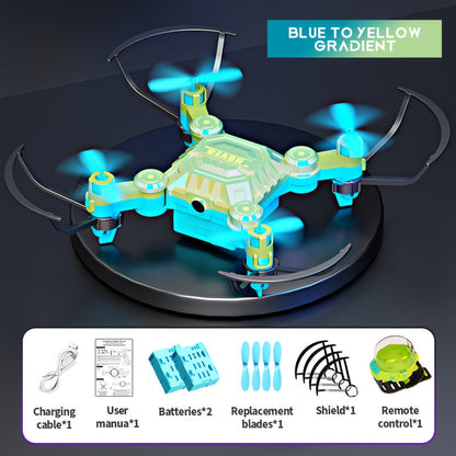 Watch-Controlled Mini RC Drone with Two Rechargeable Batteries in Blue, Green or Black for Indoor Flight