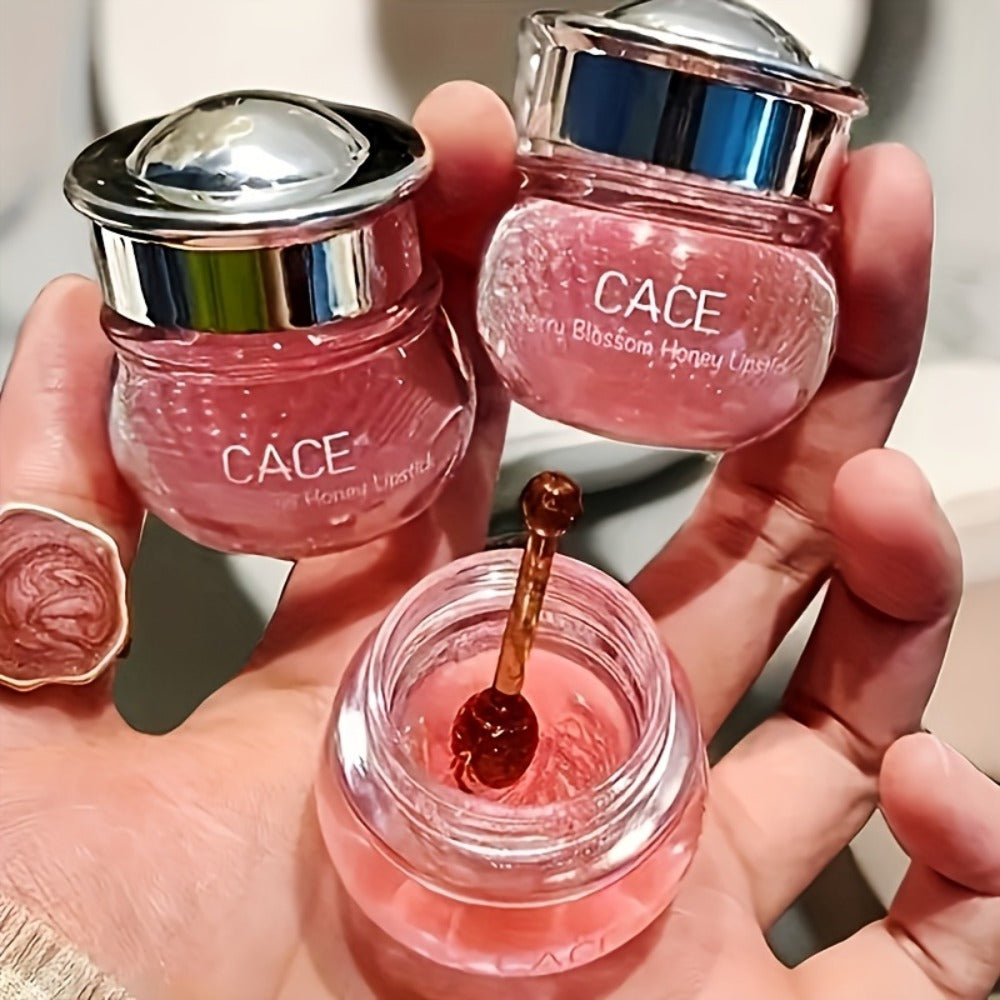 Three-Piece Squalane Lip Care Kit with Cherry Lip Balm, Lip Oil Primer and Overnight Mask for Daily Use