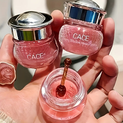 Three-Piece Squalane Lip Care Kit with Cherry Lip Balm, Lip Oil Primer and Overnight Mask for Daily Use