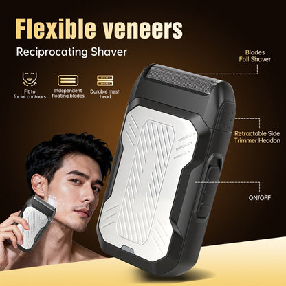 Hair Clippers & Trimmers White Grooming Set with LCD Screens, USB-C Charging and One, Two or Three Pieces
