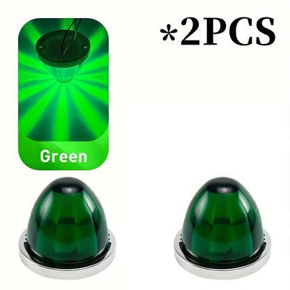 LED Side Marker Lights 2pcs Watermelon Shape Always-On Truck Side Indicator Lights Waterproof Easy Install for Semi-Trailers Boat Trailers Cars Trucks No Battery Required Includes Screws