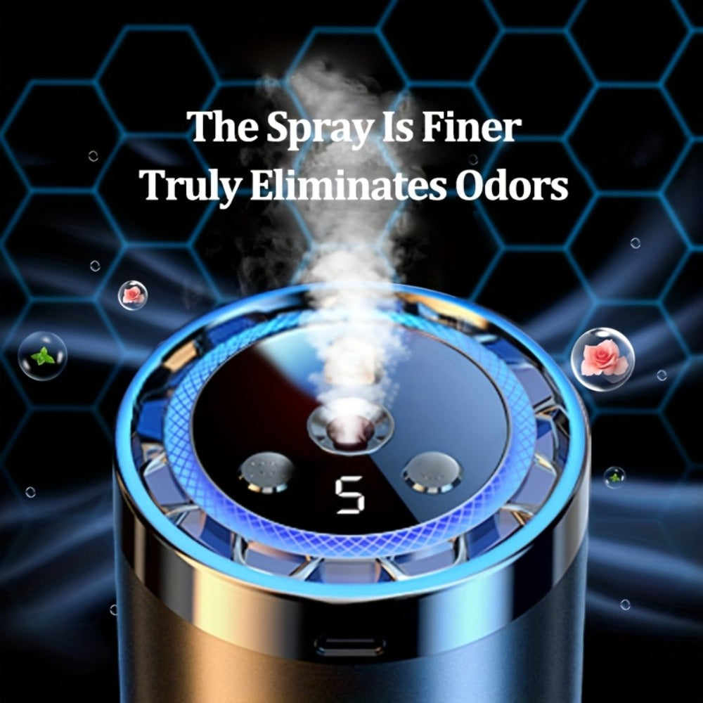 Car Diffuser Machine with 8.79oz Large Essential Oil Refill – Adjustable Scent Strength & Odor Eliminator | Ocean Perfume & Cologne Bundle Options | Long-Lasting Car Freshness | Auto Aromatherapy Gift