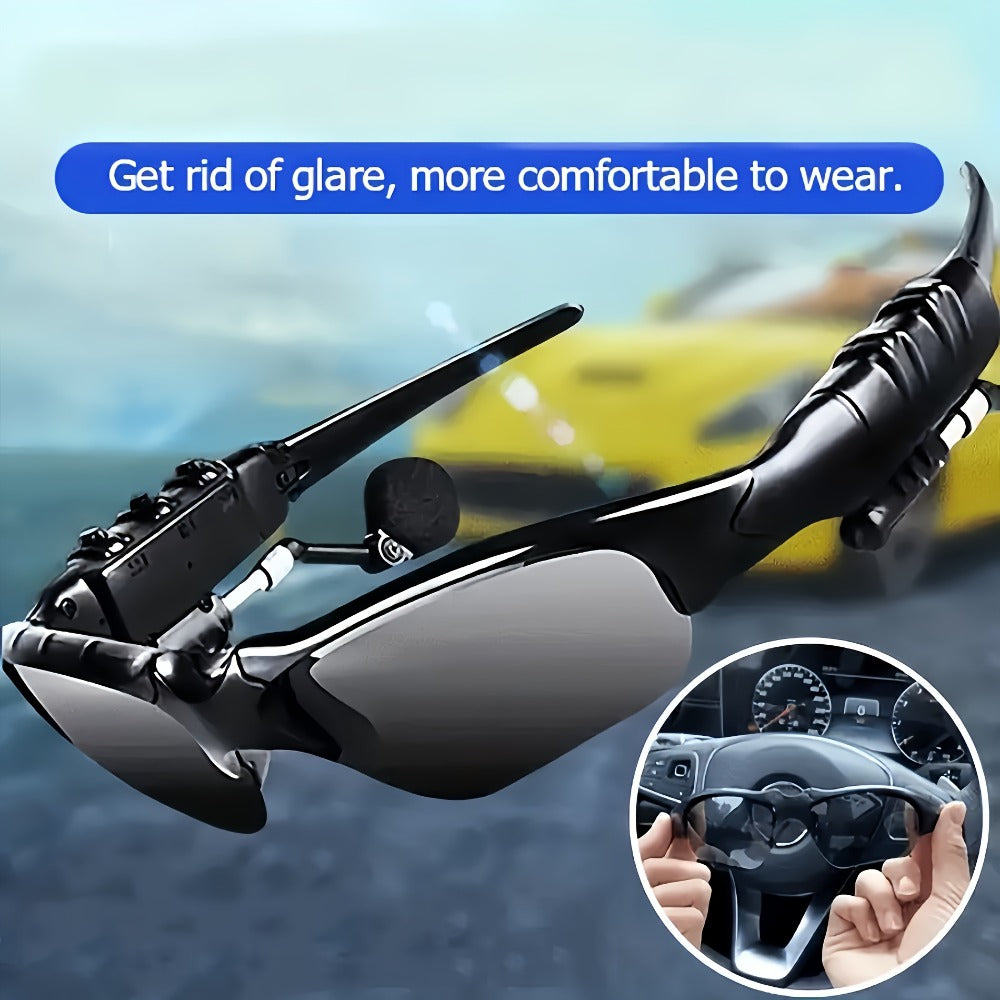 Open Ear Bluetooth Audio Glasses with Built-In Earbuds – Wireless Smart Sunglasses for Music & Hands-Free Calls, Anti-Glare Lenses, Driving Sports Outdoor, Unisex | 7 Colors